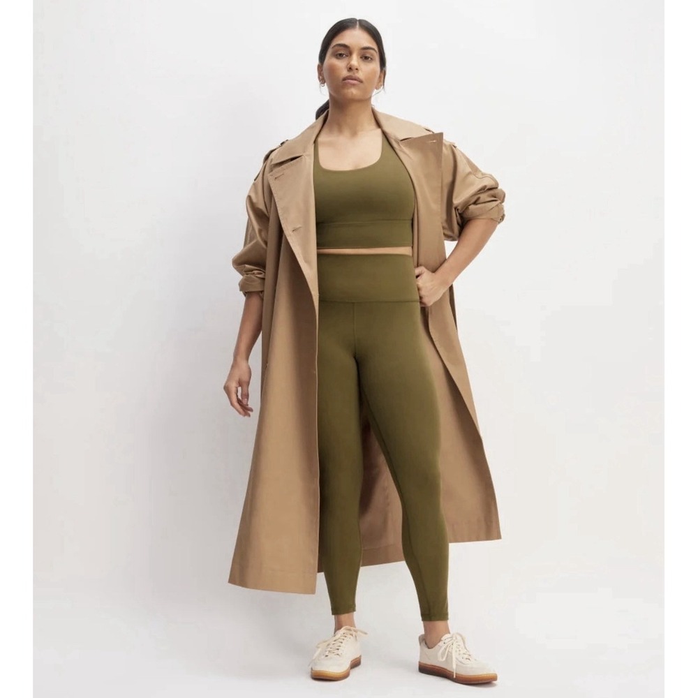 EVERLANE ReNew Ankle The Performance Legging Lichen Green Pull On Womens Size XL